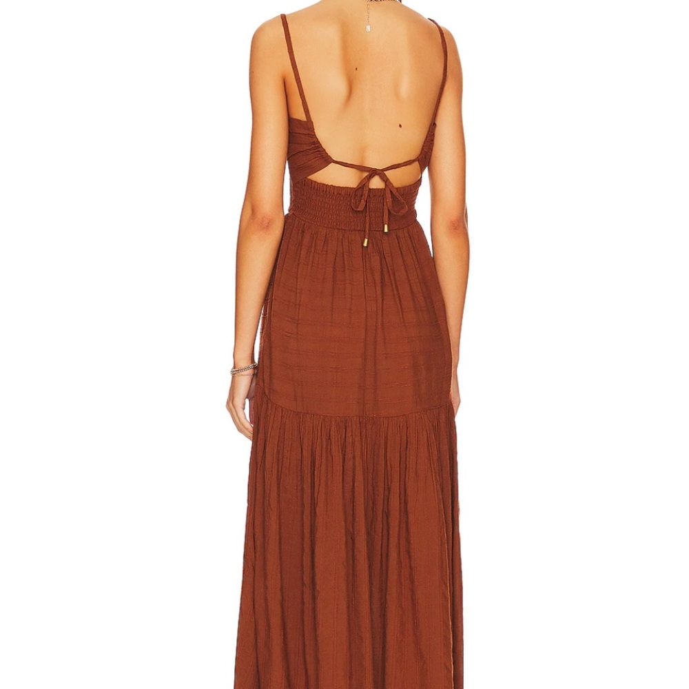 NWT L*space Brown Maxi Sundress with Spaghetti Straps.